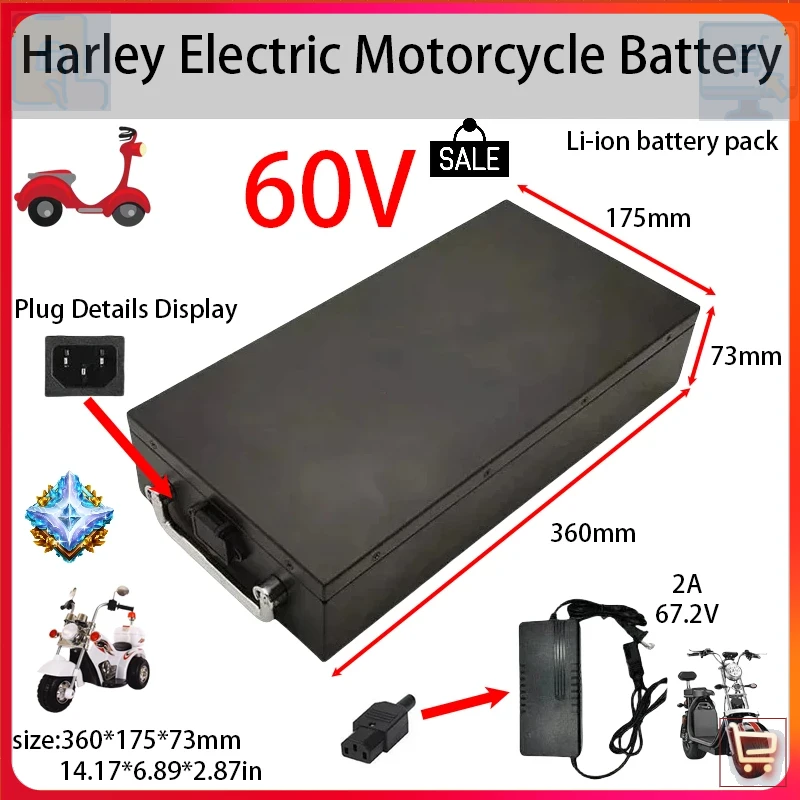 60V 50Ah Electric Scooter Battery - 60V 20Ah-60Ah High Capacity Li-ion Battery