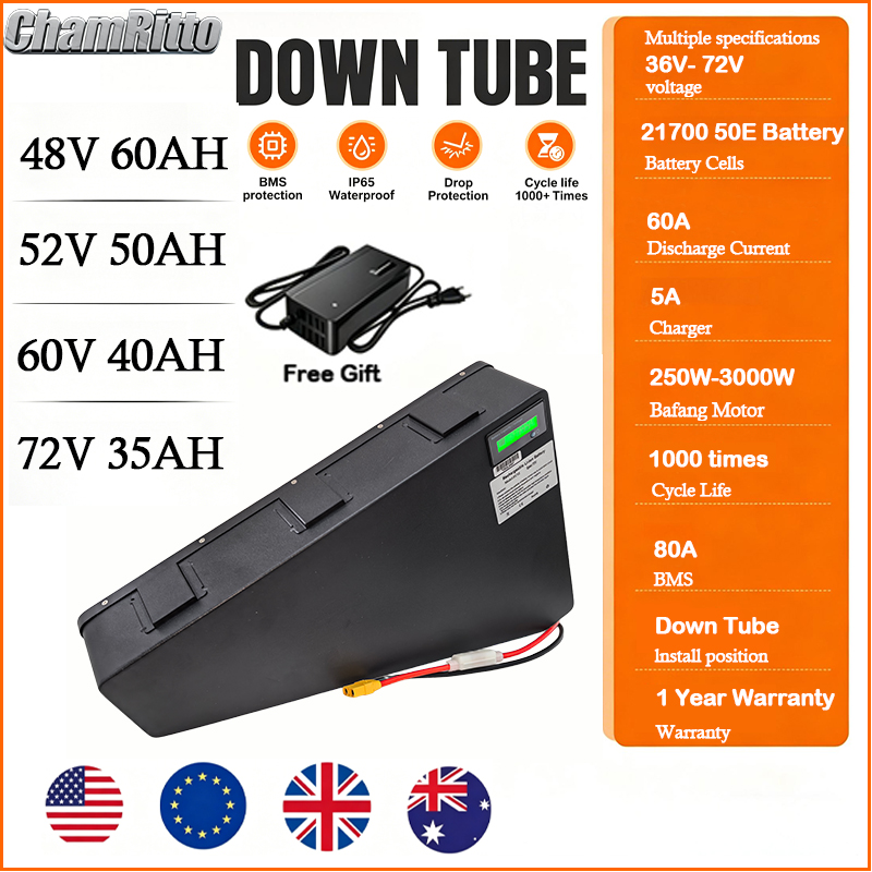 Electric Bicycle 60v 72v 3000w - 72V 50Ah 21700 Lithium Battery ulasan dan harga
